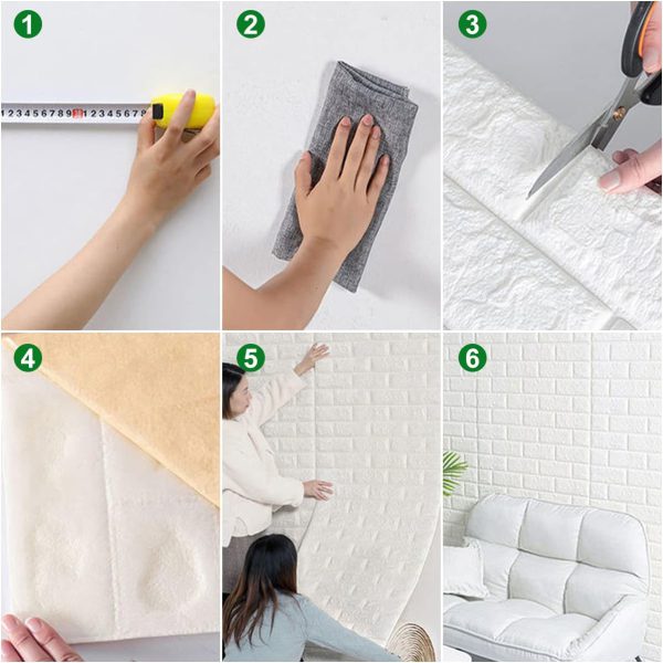 3d Wall Stickers Faux Brick