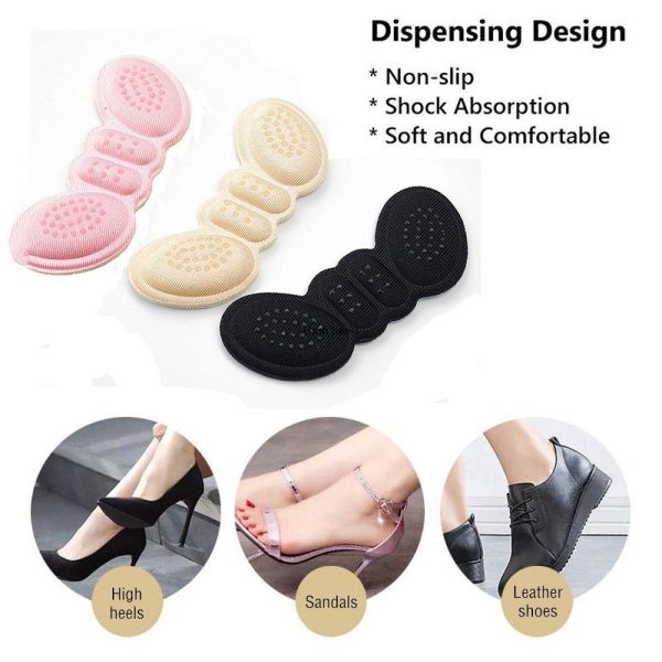 6 Pcs Women Insoles For Shoes High Heel Pad (random Color)