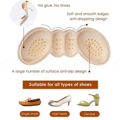 6 Pcs Women Insoles For Shoes High Heel Pad (random Color)