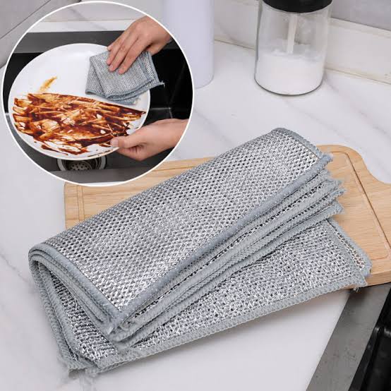 (Pack of 10)Durable Wire Dish Washing Cleaning Cloth