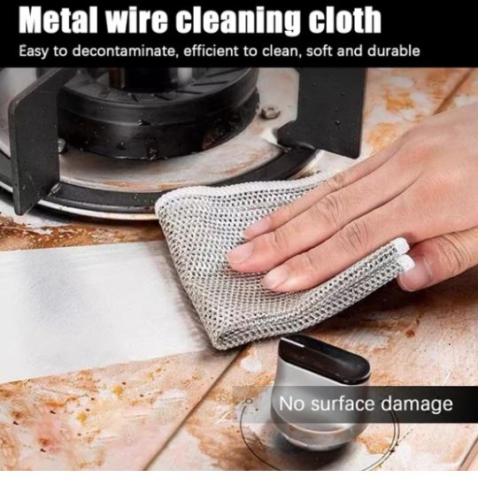 (Pack of 10)Durable Wire Dish Washing Cleaning Cloth
