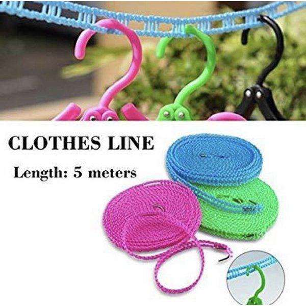 Plastic Cloth Hanging Rope Clothesline – 5 Meters