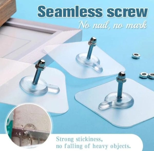 Pack of 6 Self Adhesive Wall Screws
